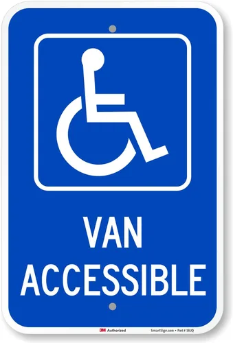 SmartSign - K-1533-EG-12x18-D2 Letrero "Van Accesible" | Aluminio reflectante de grado de ingeniero 3M de 12" x 18"