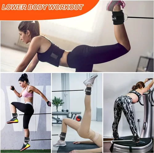 Miniatura 5 de Correas de tobillo para accesorios de máquina de cable, tobillera de gimnasio para patadas, entrenamientos de glúteos, ideal para extensiones