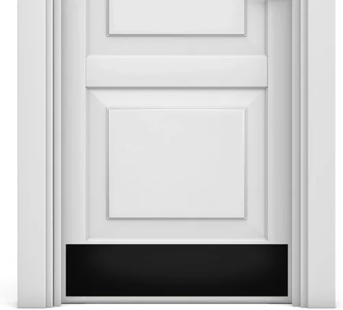 Deck the Door Decor | Placa para puerta – Aluminio anodizado – Montaje con tornillo – Negro satinado, níquel satinado, latón brillante y acabado de