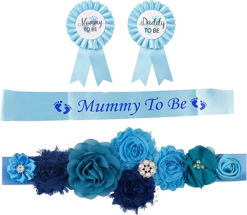 Cinturón de maternidad para mamá para ser papá para ser ramillete, decoración de baby shower, accesorios para fotos de embarazo, regalos de recuerdo