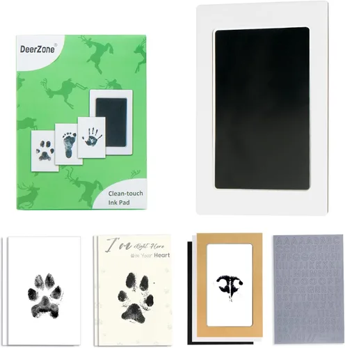 Miniatura 12 de DeerZone Kit de impresión de huellas sin tinta, kit de impresión de huellas de perro, kit de impresión de nariz de perro, almohadillas de tinta