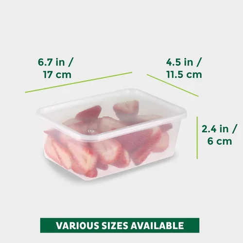 Miniatura 4 de Freshware Contenedores de almacenamiento de alimentos [50 juegos] recipientes de plástico de 25 onzas con tapas, slime, sopa, recipientes