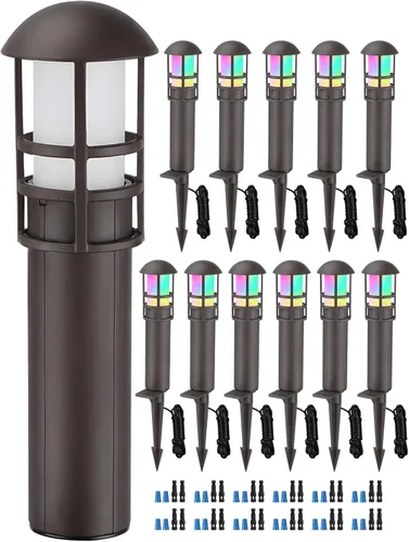 Miniatura 9 de LEONLITE Paquete de 12 luces LED para caminos de paisaje, 3 W y 12 V AC/DC, luces de camino de bajo voltaje CRI90+, IP65 impermeable, no regulable