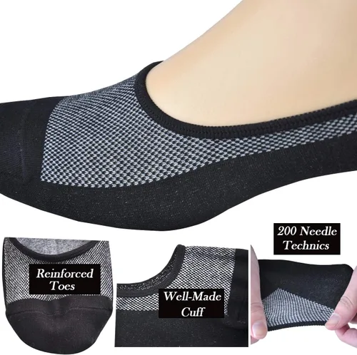 Miniatura 6 de Jormatt - Calcetines de algodón de corte bajo para hombre, con agarres antideslizantes, para hombre