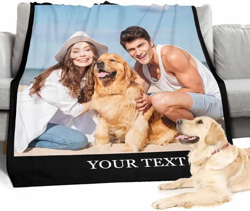 Miniatura 3 de Mantas personalizadas con fotos, 1 foto, manta personalizada, regalos personalizados para mamá, papá, pareja, novia, novio, esposa, marido, 8 tamaños