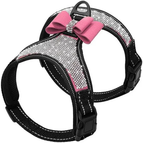 Miniatura 6 de Arnés de perro Beirui con strass - Chaleco reflectante brillante de nylon para perros con lazo brillante para perros pequeños, medianos y grandes