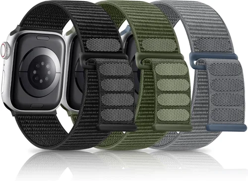 Getino Banda Deportiva de Nylon Compatible con Correas de Apple Watch para Mujeres y Hombres 40mm 41mm 38mm 42mm 46mm 44mm 45mm 49mm, Correa