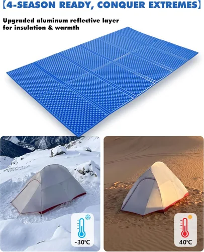 Miniatura 5 de Almohadilla de Espuma para Dormir de Camping Liviana de Celda Cerrada Plegable Colchoneta de Camping a Prueba de Humedad Colchón Portátil para Azul