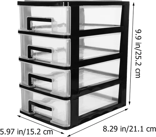 Miniatura 3 de Garneck Caja de almacenamiento de escritorio transparente Mini organizador de plástico para cosméticos perfumes y artículos diversos y diseño