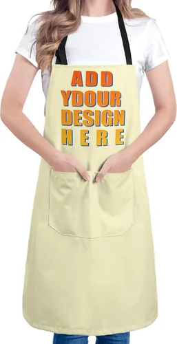 Miniatura 11 de Apron for Women with 2 Pockets Waterproof Bib for Kitchen Cooking Restaurant BBQ Painting Crafting Salon Nails