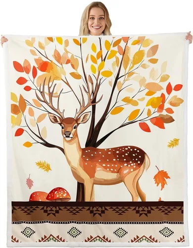 Miniatura 13 de Manta de temporada de otoño para niños y niñas, bonito forro polar de conejo de dibujos animados, regalos de feliz día de Acción de Gracias
