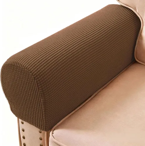 Miniatura 15 de Fundas para Brazos de Sofá, Sillón y Sillón Reclinable Elásticas, Fundas para Reposabrazos, Juego de 2 (Rojo Vino)