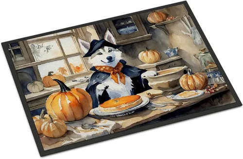 Miniatura 30 de Caroline's Treasures DAC1720MAT Affenpinscher - Tapete de otoño para cocina, con calabazas, 18 x 27 pulgadas, tapete para puerta delantera