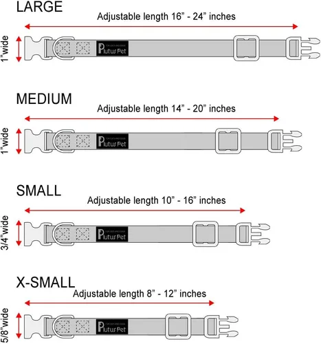 Miniatura 6 de Plutus Pet Collar de animal de soporte, impreso en letras grandes en correas de nailon, evita accidentes al advertir a otros de tu perro