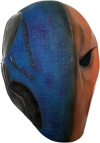 Miniatura 2 de Deathstroke - Máscara de látex de superhéroe de Arkham City para Halloween, accesorios de cosplay