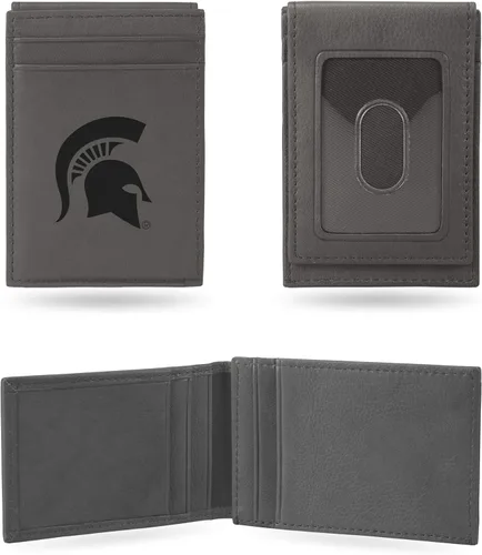 Miniatura 28 de Cartera de bolsillo frontal grabada con láser NCAA - Compacta/Cómoda/Delgada