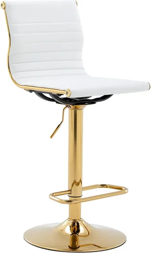 Miniatura 21 de chairus Juego de 2 taburetes de bar giratorios modernos, taburetes de bar ajustables con altura de mostrador, taburetes de piel sintética sin brazos