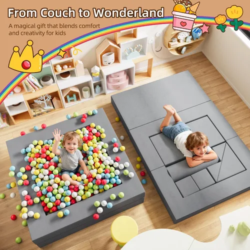 Miniatura 6 de TOLEAD Sofá de juego de 11 piezas para niños, muebles imaginativos para niños creativos, muebles de dormitorio de niños pequeños a adolescentes