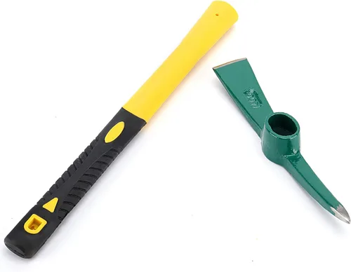Miniatura 3 de ZOENHOU Paleta sólida de 15 pulgadas, púa de jardín forjada, herramientas manuales para agricultura de mattock con mango de fibra de vidrio