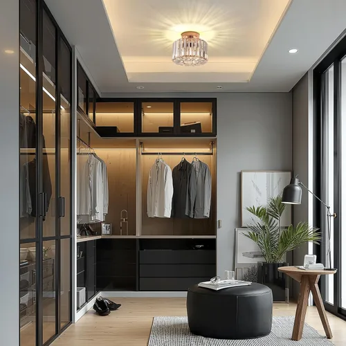 Miniatura 8 de FRIDEKO HOME Lámpara de techo semiempotrada - Lámpara de techo moderna de cristal, lámpara de techo moderna, accesorios de luz dorada para porche