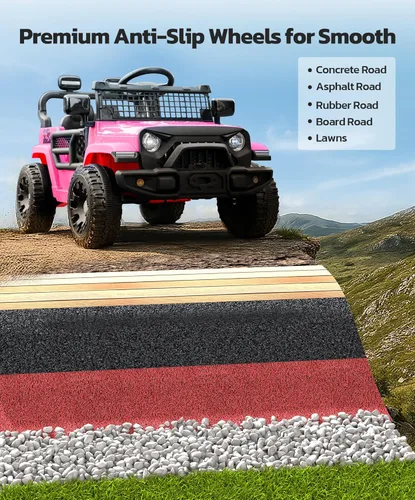 Miniatura 3 de ELEMARA Auto de paseo para niños, juguetes de paseo de 12 V con control remoto, autos eléctricos para niños con Bluetooth, luces LED, auto a batería