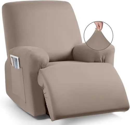 Miniatura 20 de TAOCOCO Funda para sofá reclinable, 3 piezas de fundas de tela de poliéster elástica para sofá reclinable de 3 asientos, protector de muebles suave