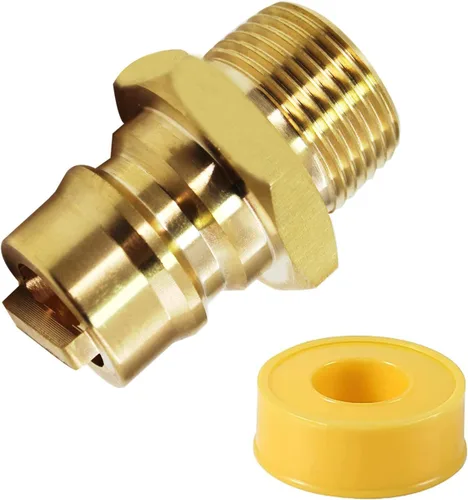 Miniatura 8 de Generador de combustible dual de latón macizo hembra y macho, manguera de propano natural, conexión rápida, accesorios de desconexión para tubería