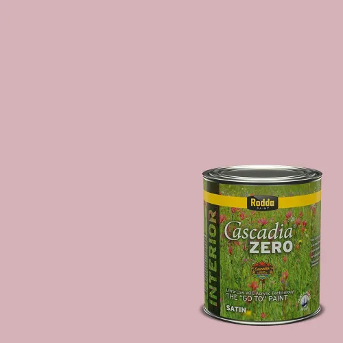 Miniatura 167 de Rodda Paint CASCADIA ZERO - Pintura plana e imprimación para interiores en uno, cuarto de galón, rosa Mullen
