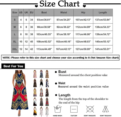 Miniatura 5 de AMXYFBK Vestidos para mujer, de verano, cuello redondo, sin mangas, estampado floral, acampanado, bohemio, con bolsillo