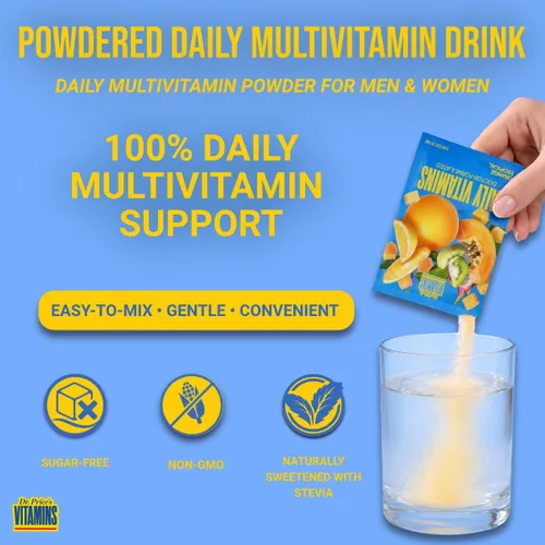Miniatura 3 de Dr. Price's Multivitamínico para mujeres y hombres Tropical 30 porciones Suplemento diario en polvo con vitamina C, complejo B y minerales