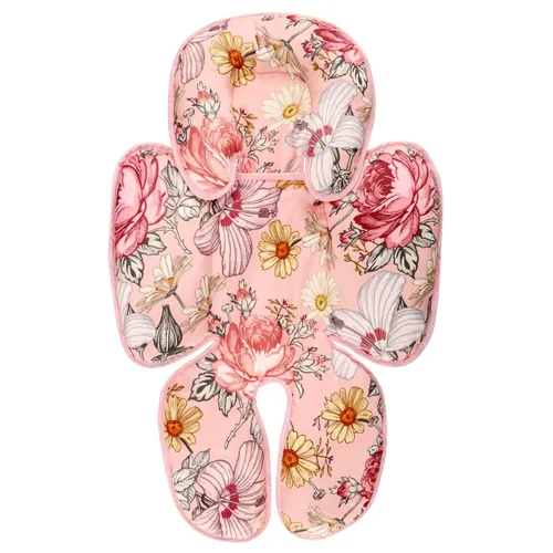 Miniatura 7 de Almohada de apoyo para la cabeza del asiento de automóvil infantil rosa, inserto reversible 2 en 1, cojín suave para cochecito, columpio, gorila