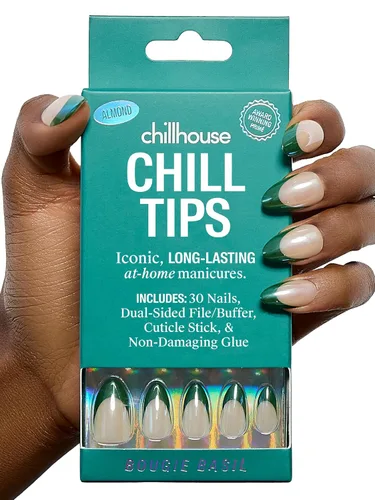 Miniatura 14 de Chillhouse - Kit de uñas a presión con punta francesa Chill Tips, Bougie Barre (almendra) - 30 formas y tamaños de uñas - 2 semanas de uso - Ajuste