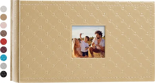 Miniatura 17 de Mublalbum Álbum de Fotos Pequeño 4x6 300 Fotos Cubierta de Cuero Libro de Fotos con Bolsillos Horizontales para Bebé Boda Aniversario y Familia Azul