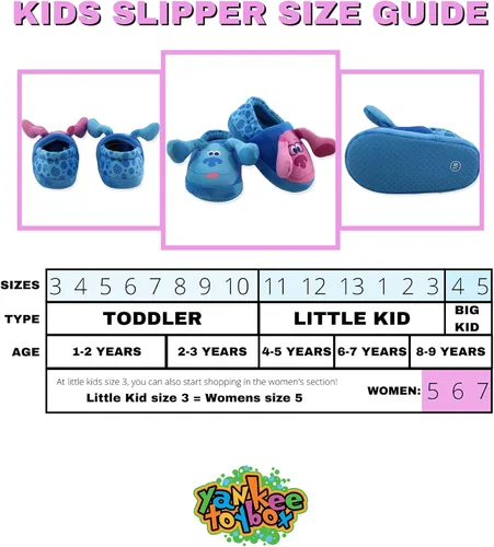 Miniatura 2 de Nickelodeon Blue's Clues & You - Pantuflas de felpa para niños y niñas