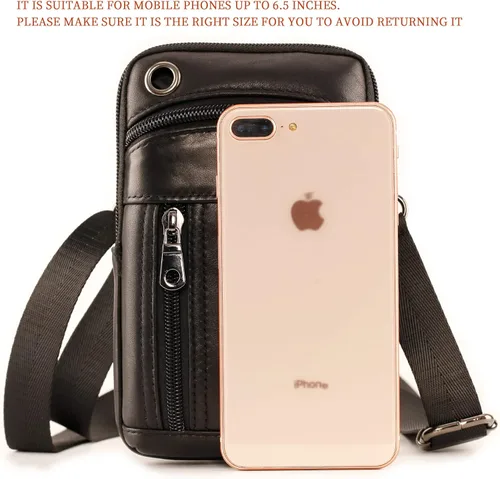 Miniatura 2 de Funda de cuero de alta calidad para teléfono, paquete de cintura unisex para cigarrillos, funda de cinturón con clip vertical, estuche de transporte