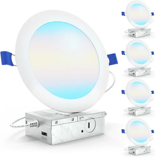 Miniatura 11 de Sunco - Luces LED empotrables de 4 pulgadas, iluminación de techo delgada sin lata, 650 LM, 10 W (equivalente a 60 W), 6000 K luz diurna de lujo
