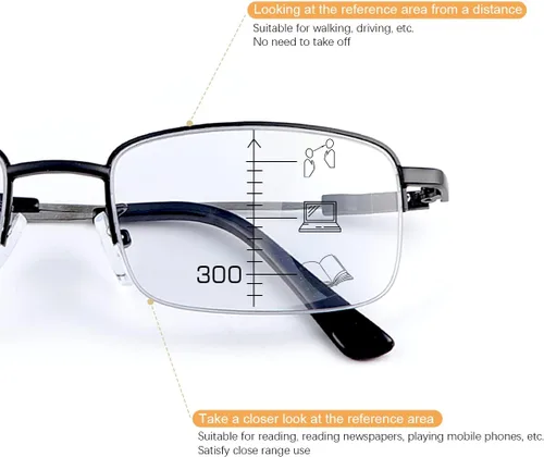 Miniatura 3 de MIRYEA Gafas de sol fotocromáticas progresivas de lectura multifocal, protección UV, transición, lectores de sol, anti luz azul