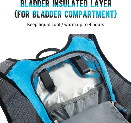 Miniatura 3 de Mochila de hidratación Mochila de agua para correr con vejiga de hidratación de 2L, paquetes de chaleco de hidratación de ciclismo aislado