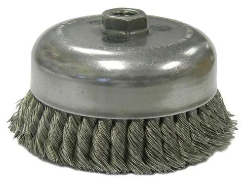 Miniatura 7 de Weiler 13286 Cepillo de alambre de alambre de una hilera de 2-3/4 pulgadas, relleno de acero de 0.020 pulgadas, tuerca UNC de 5/8"-11, fabricado