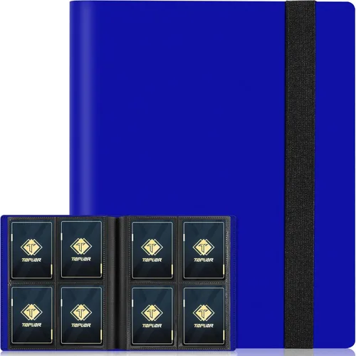 Miniatura 21 de Carpeta de tarjetas de 4 bolsillos para 160 fundas, carpeta de tarjetas Ablum para colección de tarjetas intercambiables para tarjetas deportivas