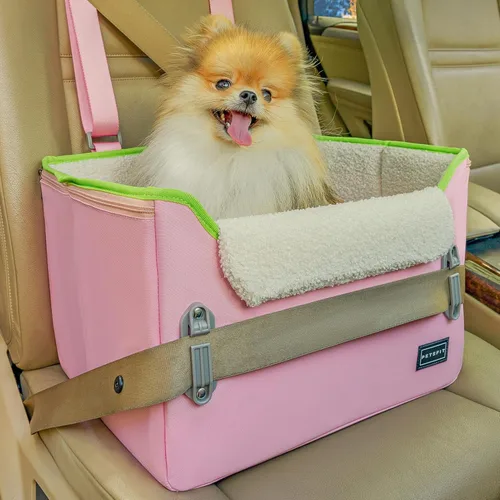 Miniatura 17 de PETSFIT Asientos de coche para perros pequeños – Hebillas de seguridad patentadas – Correa de seguridad – Asiento plegable elevador para perro