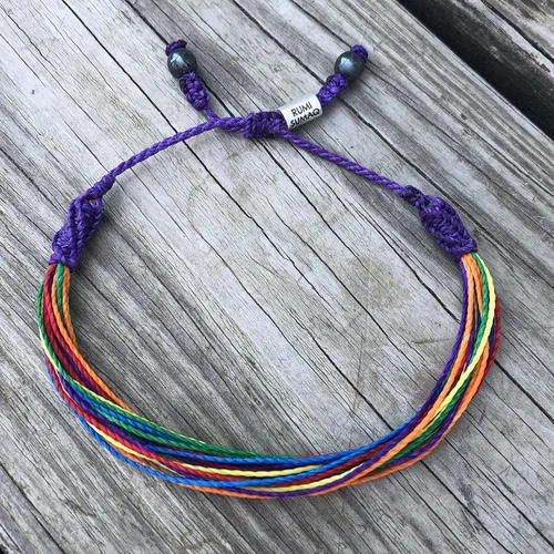 Miniatura 14 de Rumi Sumaq Pulsera de concientización para hombres, mujeres y niños – Pulsera de apoyo tejida ajustable anudada a mano – Pulsera de conciencia sutil