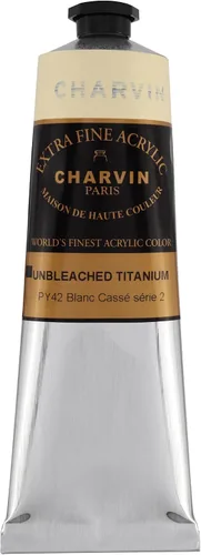 Miniatura 164 de Charvin Pintura acrílica profesional extrafina – verde absenta, tubo de 2.1 fl oz, pigmentos de triple fresado, resistente a la luz, pinturas