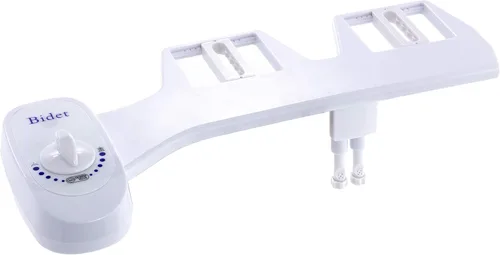 Bidé - Doble boquilla - Accesorio de inodoro no eléctrico con boquillas de autolimpieza - Bidé de agua dulce - Presión de pulverización ajustable -