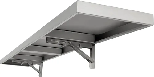 Miniatura 9 de HECASA Estante plegable para ventana de concesión de 6 pies, 70.8 pulgadas de largo x 11.6 pulgadas de ancho, estante para alimentos, camión
