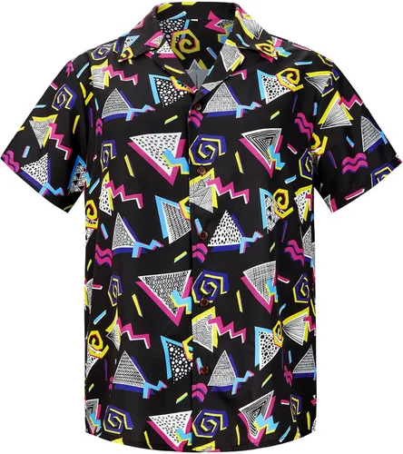 Miniatura 63 de Camisa hawaiana para hombre, con estampado floral, cómoda, con botones, casual, manga corta, ropa de playa para hombre
