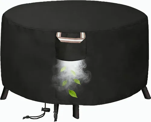 Miniatura 8 de Funda rectangular para mesa de fogata de gas propano de 44x28x24 pulgadas, impermeable de servicio pesado 600D, funda rectangular para chimenea