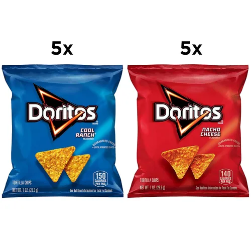 Miniatura 3 de Doritos Mezcla (queso nacho y rancho fresco), 1 onza (paquete de 10)
