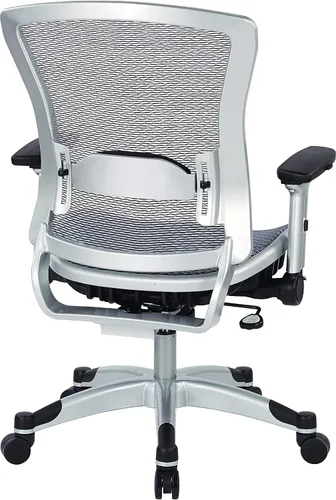 Miniatura 10 de Space Seating Silla de oficina de rejilla de aire ejecutiva serie 317 con respaldo de malla transpirable, soporte lumbar, control de inclinación