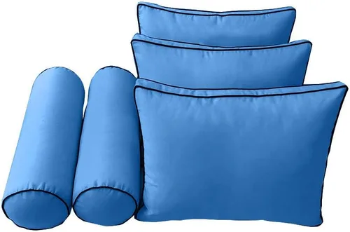 Miniatura 4 de Prolinemax Funda solamente Sábana bajera ajustable para colchón de sofá cama estilo 3 doble con ribete de contraste para exteriores AD102